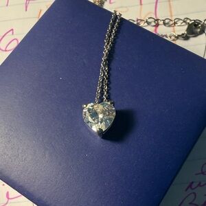 Elegant Silver Heart Pendant Necklace